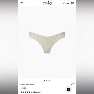 Onia Chiara Bikini Bottom | White/Gold